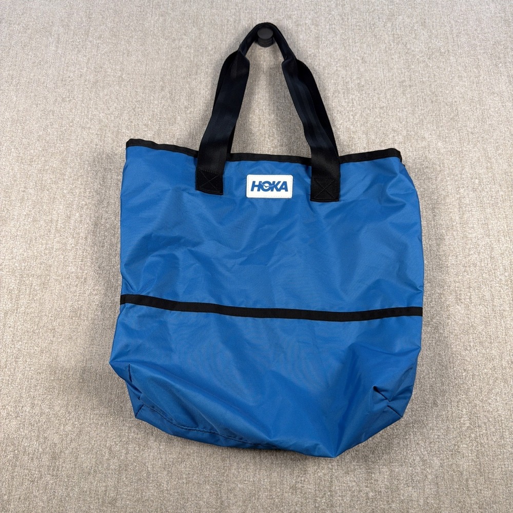 HOKA Glacier Blue / Black Tote Bag Canvas Reusable Shoulder Gym Shopper Bag
